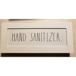 Rae Dunn Sanitizer Sign Plaque White Wood Home Decor New